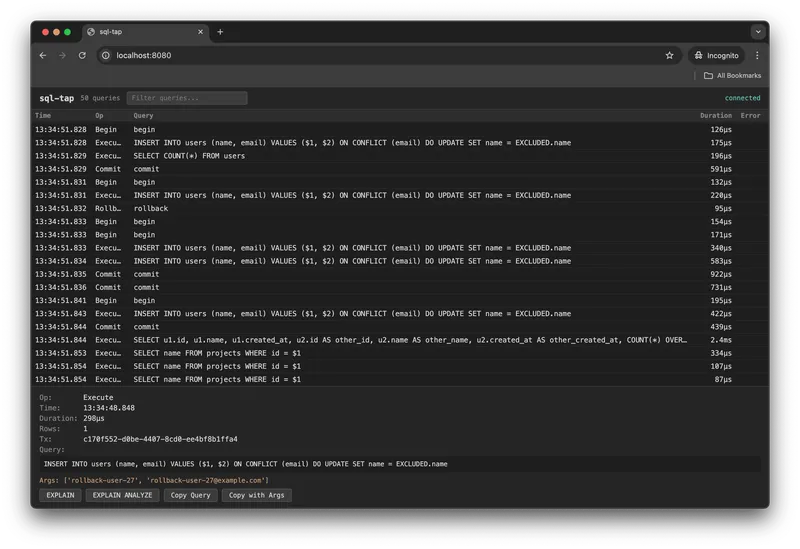 sql-tap