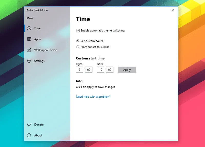 Windows-Auto-Night-Mode