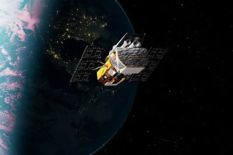 An artist’s concept of NASA’s Neil Gehrels Swift Observatory.