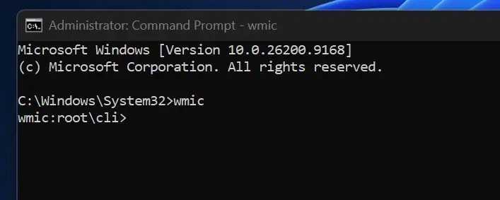WMIC.exe in Command Prompt