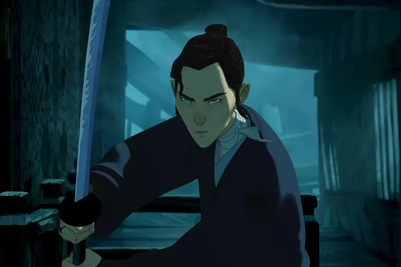 A promotional image for season two of Blue Eye Samurai.