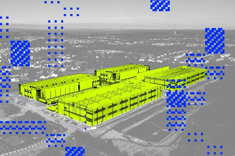 Graphic image of a data center.