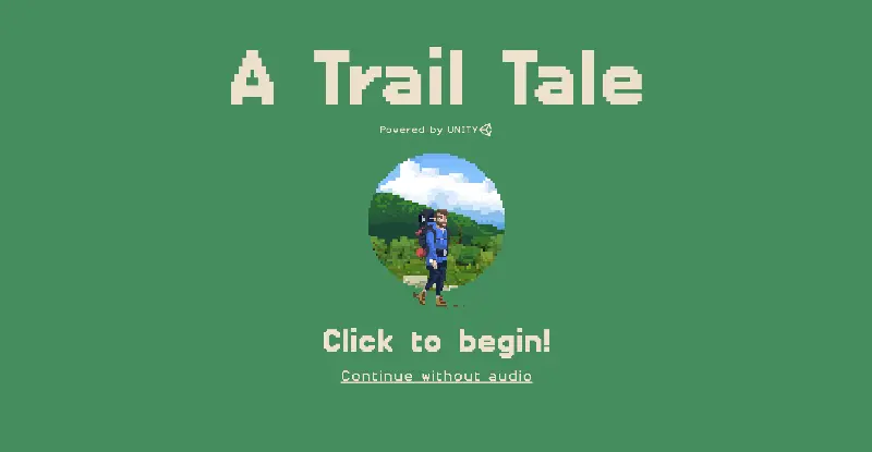 A screenshot from A Trail Tale - a beautiful pixel art trail journal of the Appalachian Trail.