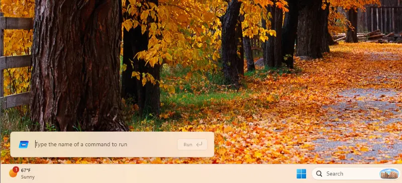 New Windows 11 Run dialog