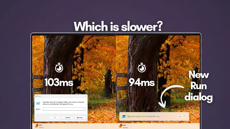 The modern Run dialog is getting backlash despite being faster