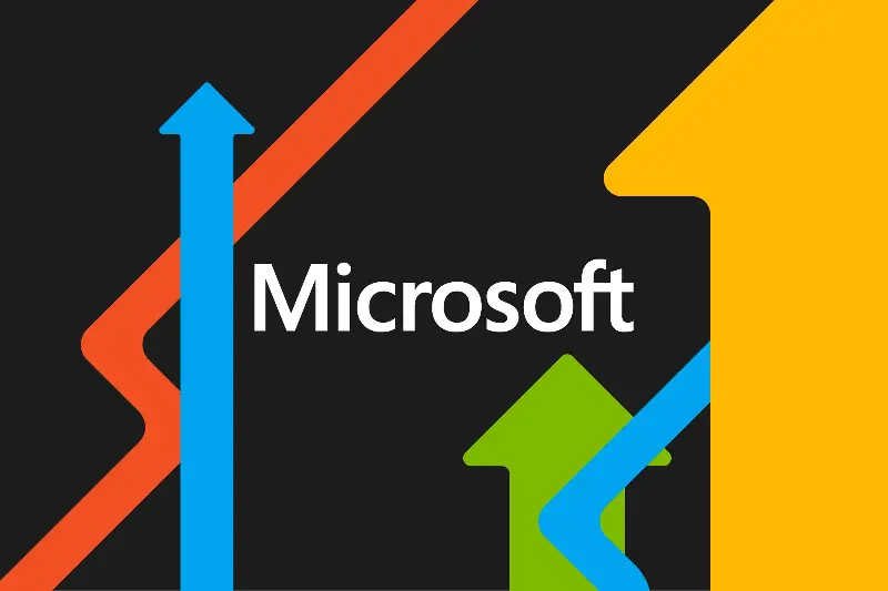 Vector illustration of the Microsoft logo.