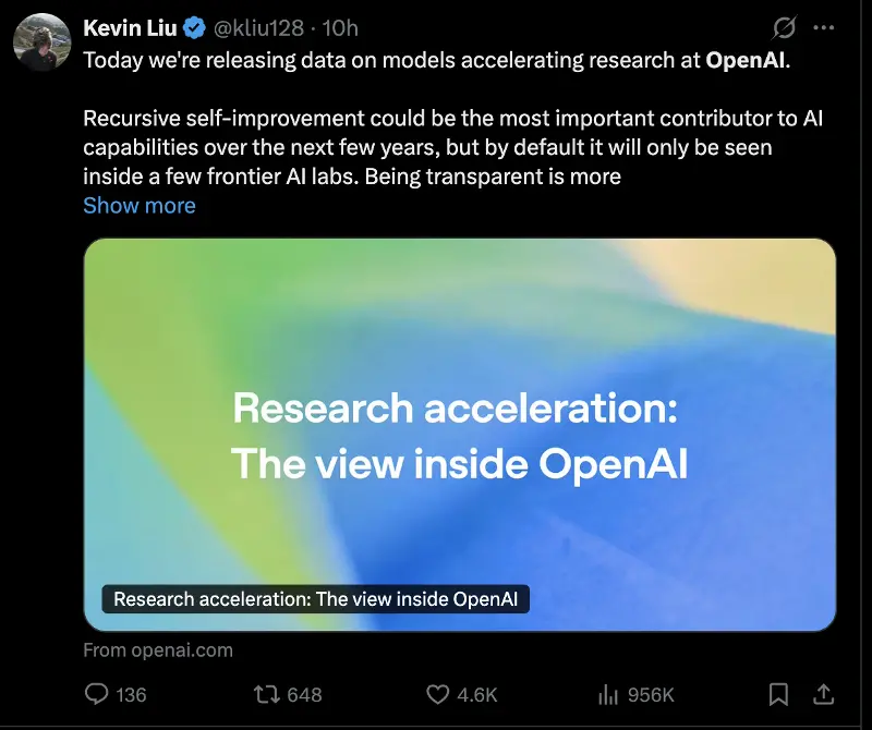 OpenAI首曝“AI造AI”内部数据，2028年冲击AI研究员！黄仁勋高调祝贺：AGI已到来