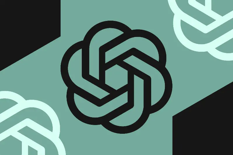 Vector illustration of the Open AI logo.