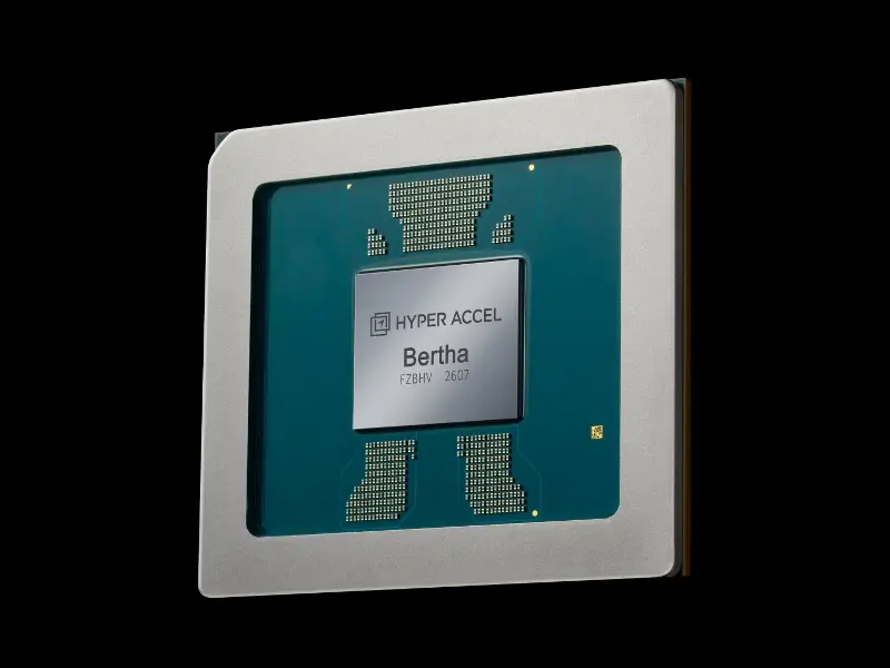 韩企 HyperAccel 4nm AI 芯片 Bertha 量产,面向数据中心推理用途