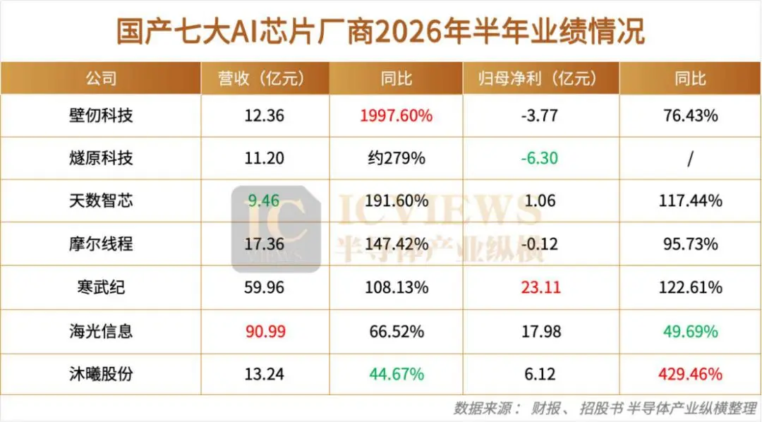 国产AI芯片大卖,上半年谁真正赚到了钱?