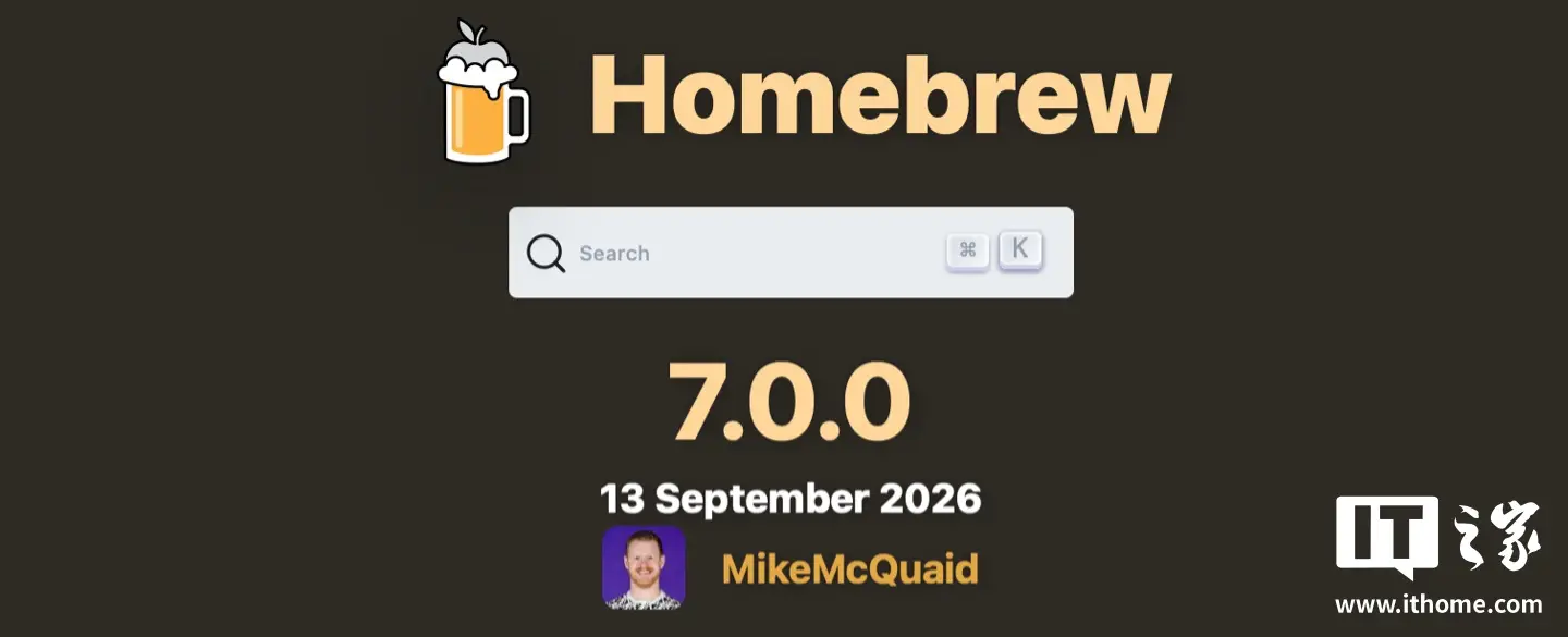 开源包管理器 Homebrew 7.0.0 发布,推出原生苹果 macOS App
