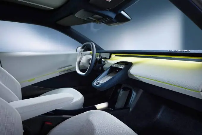 An inside view of the Mission Efficiency reveals no infotainment system.