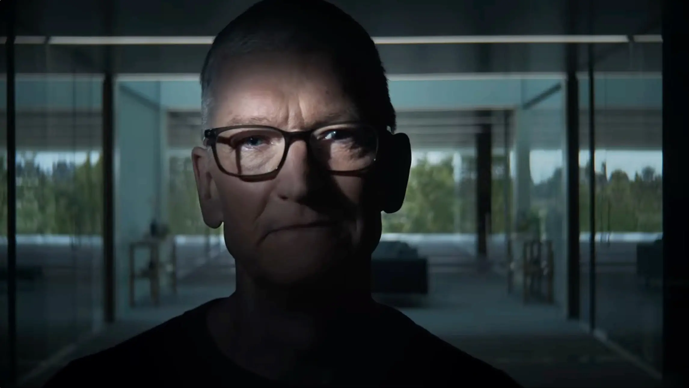Tim Cook in a “Skyfall” homage at the beginning of the keynote.