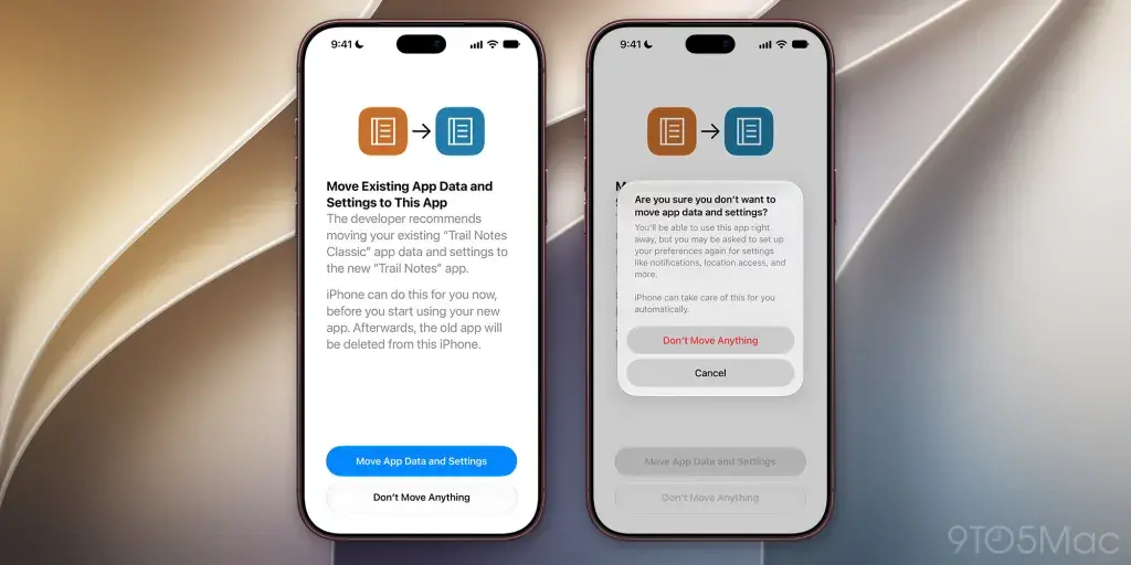 苹果 iOS 27.2 Beta 1 新特性：支持新旧 App 数据 / 设置“搬家”