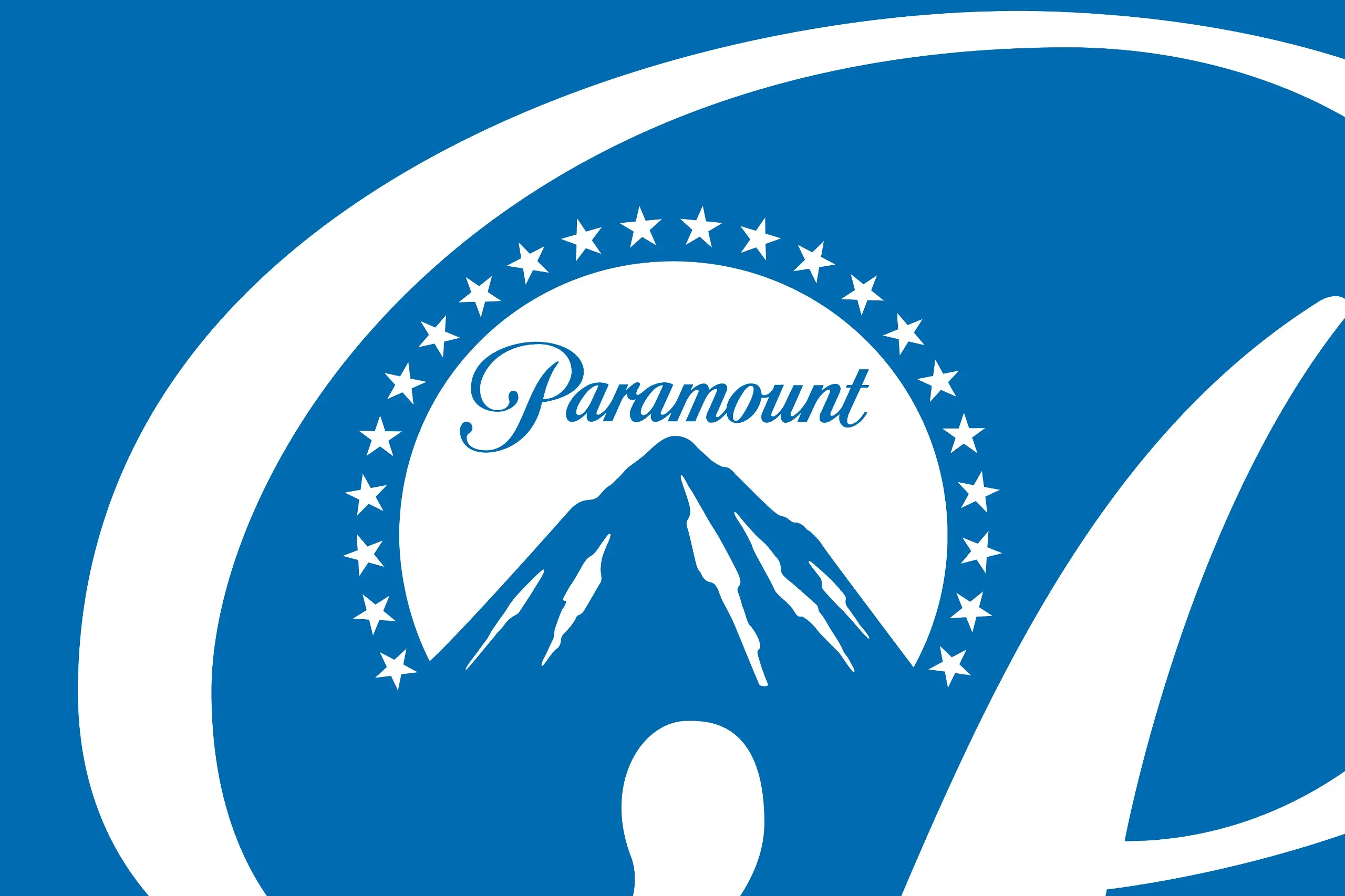 Paramount logo on a blue background.