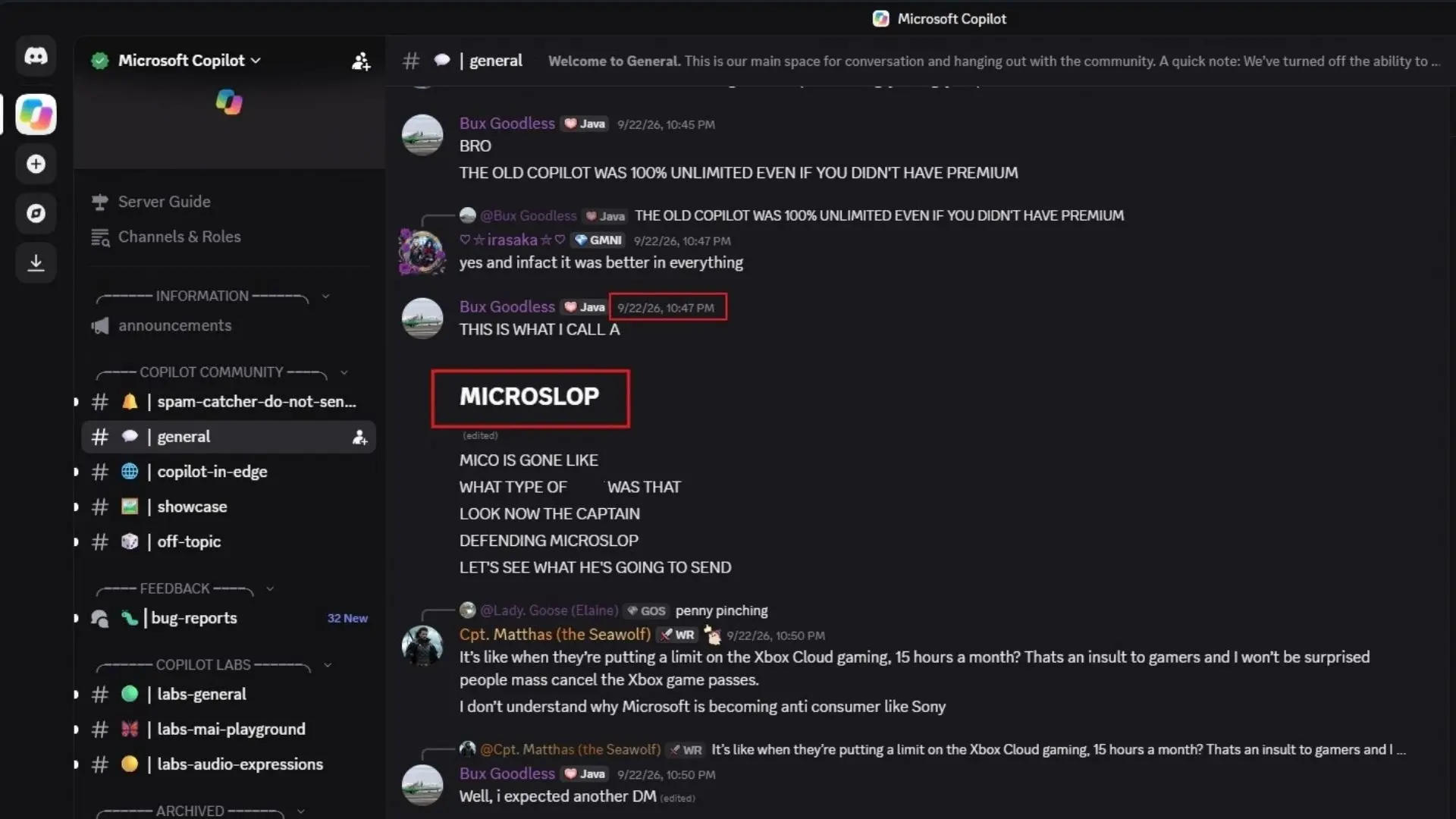 Microsoft removes ban on Copilot Discord server