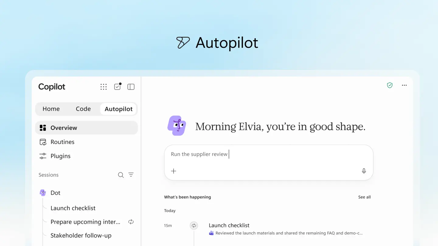 You can give Autopilot a name and an appearance.