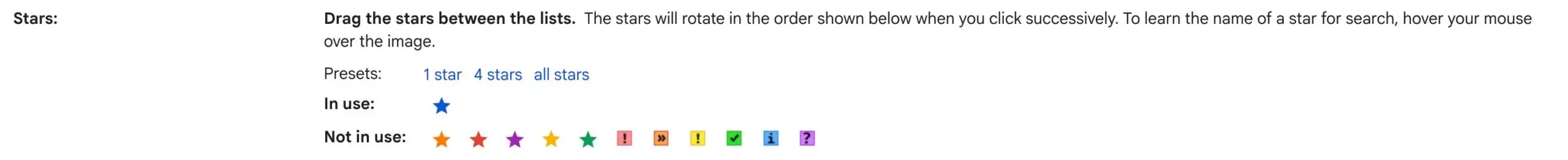 Gmail Changing star color to yellow