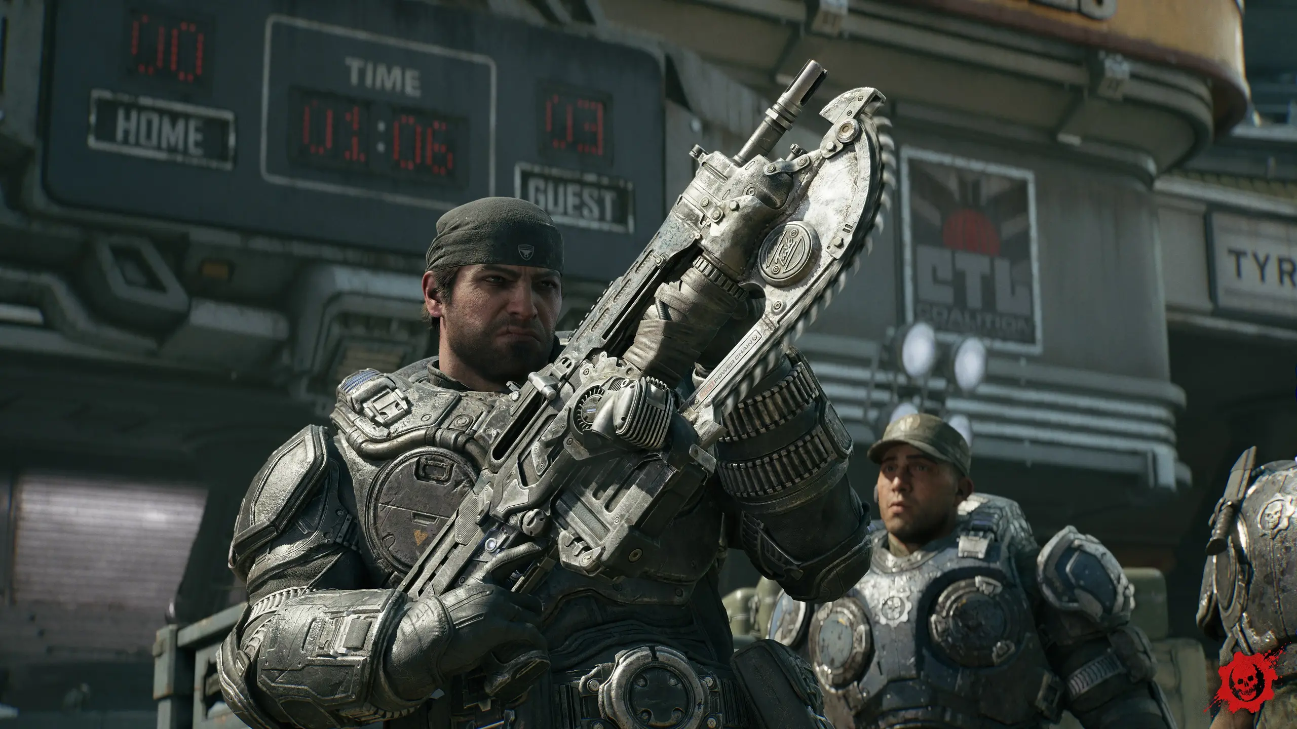 A screenshot from the video game Gears of War: E-Day.