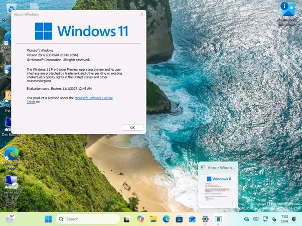 The default Thumbnail mode shows a live preview of the window instead.