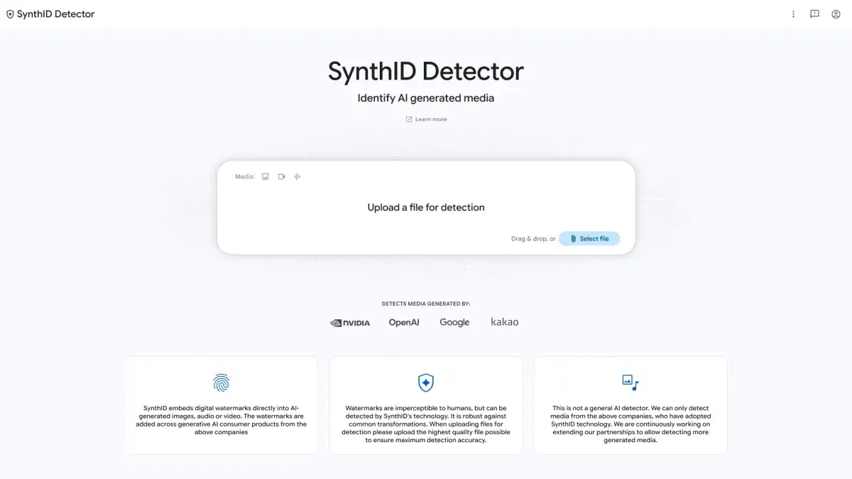 谷歌上线SynthID官网：一键识别AI生成内容