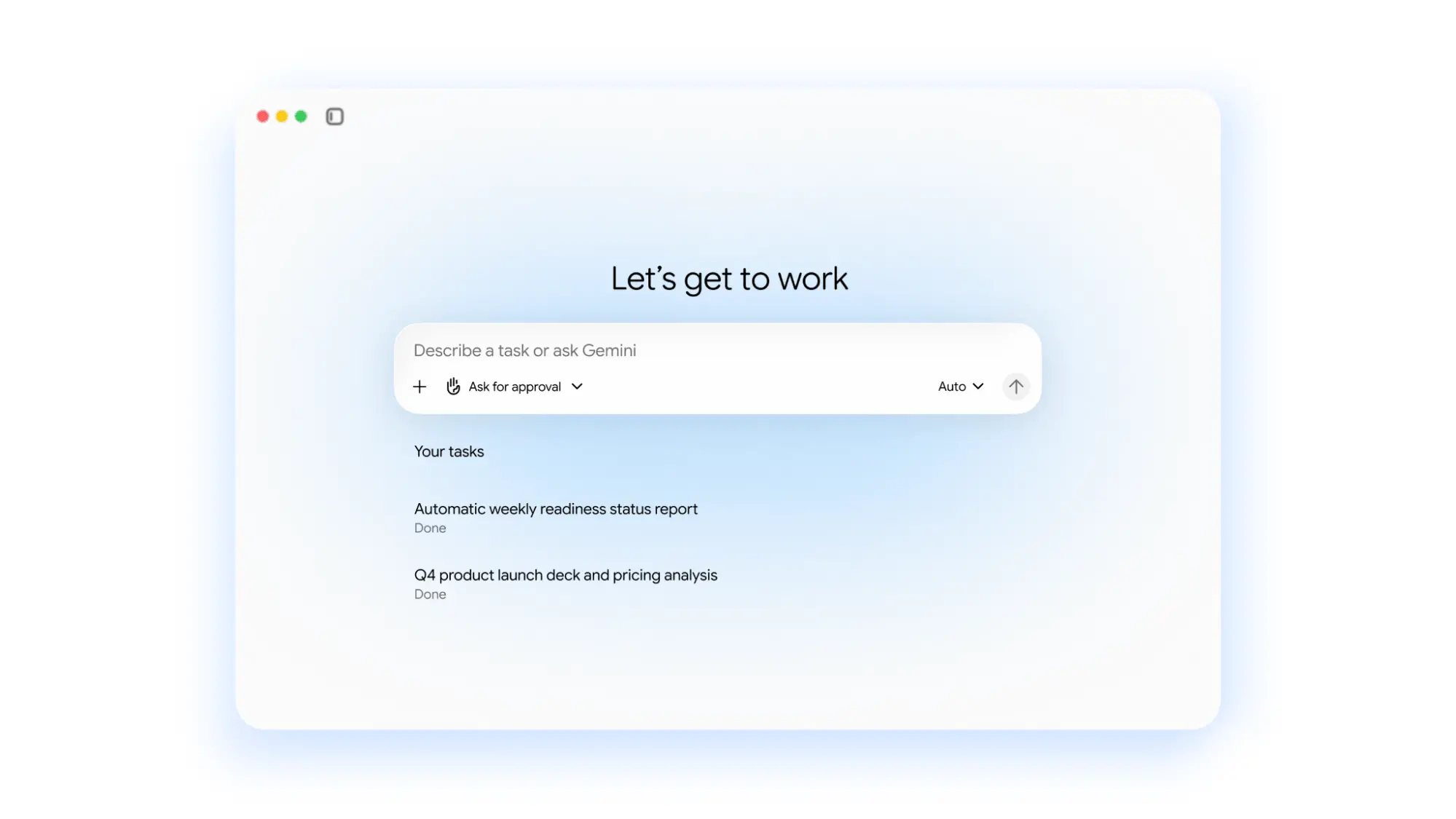 Gemini agent interface
