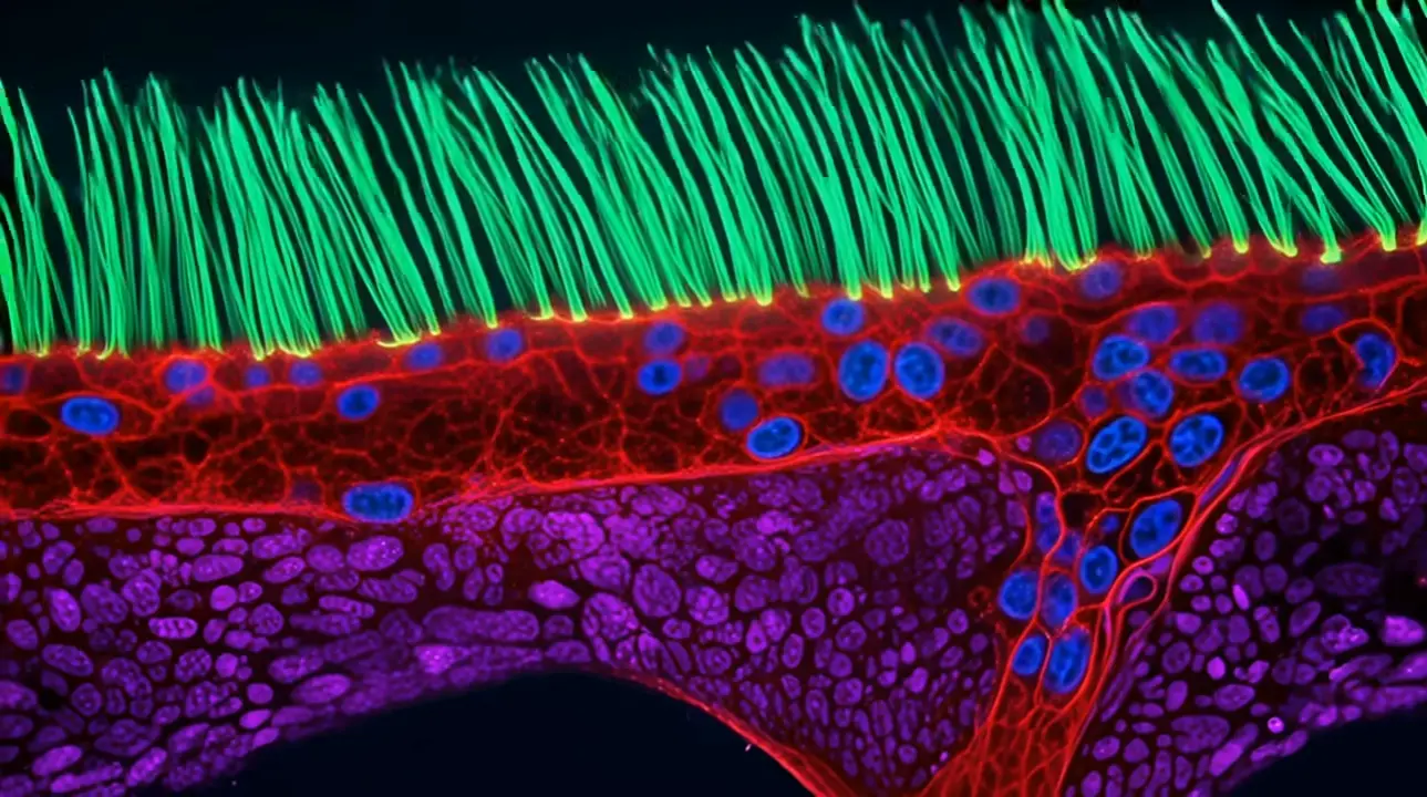 A still from Dr. Ning Xu’s disqualified video for Nikon’s 2026 Small World in Motion contest