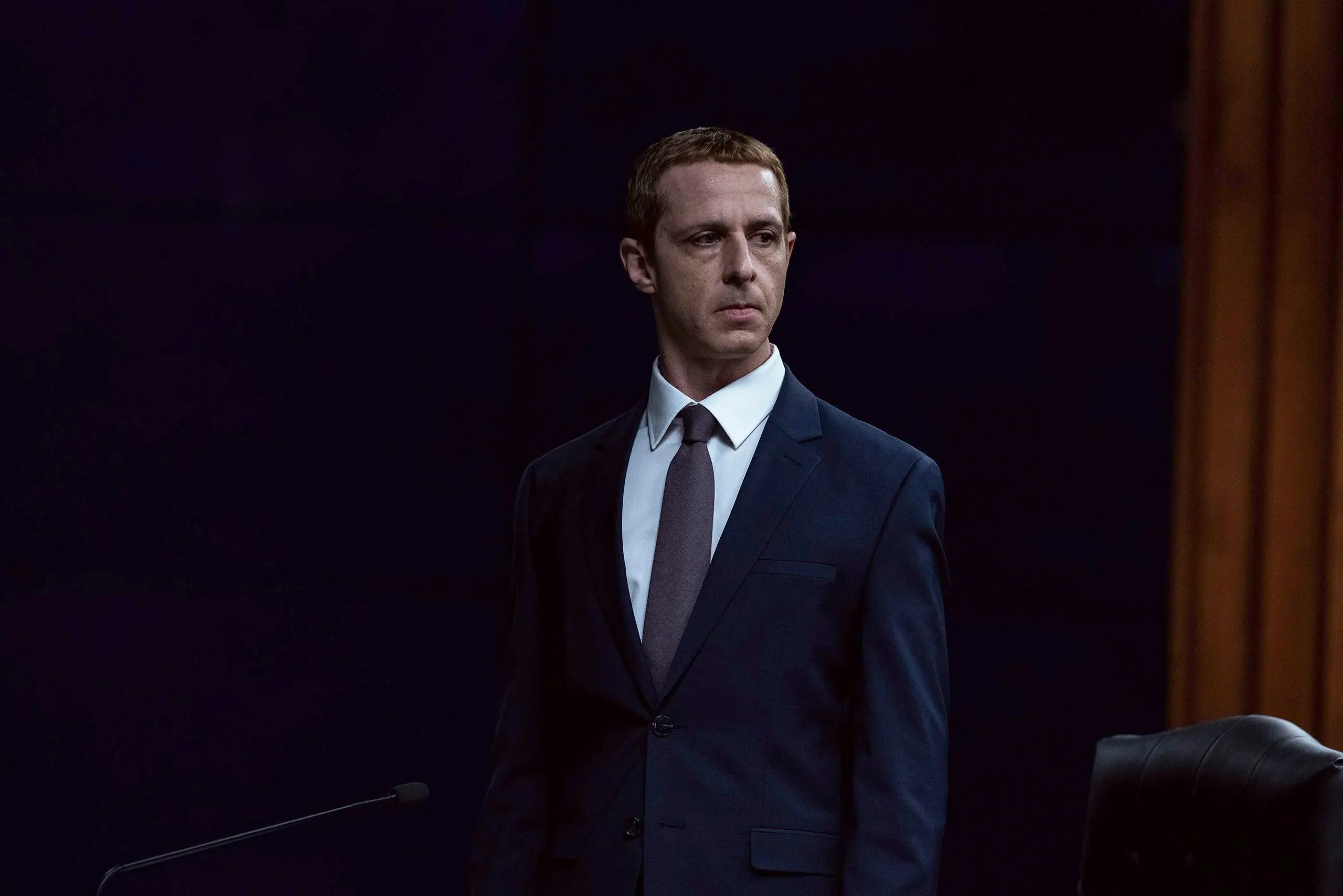 Jeremy Strong as Mark Zuckerberg.