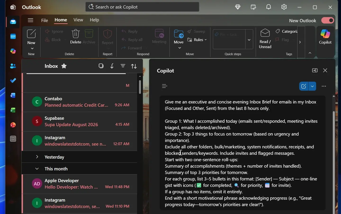 Copilot in Outlook wrap up