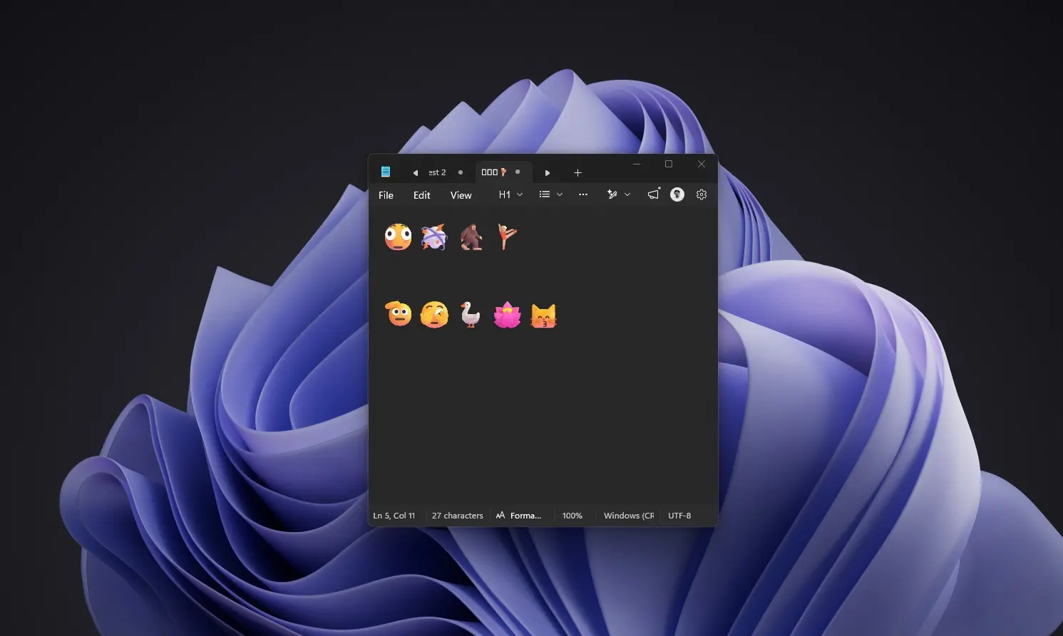 Emoji 17.0 update in Windows 11