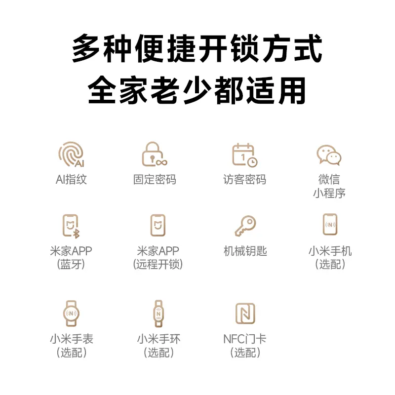 多种开锁方式