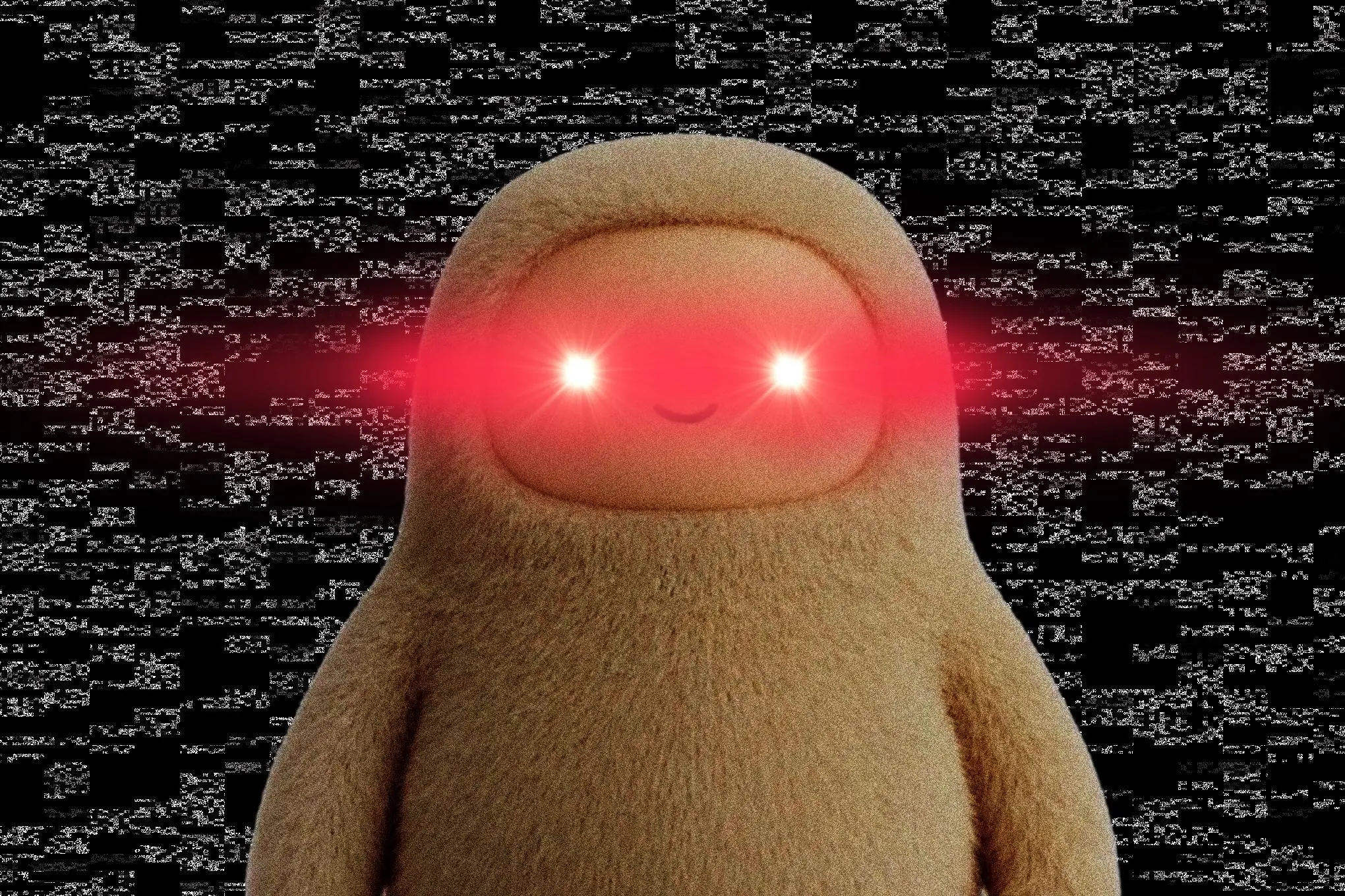 Muse mascot with red eyes