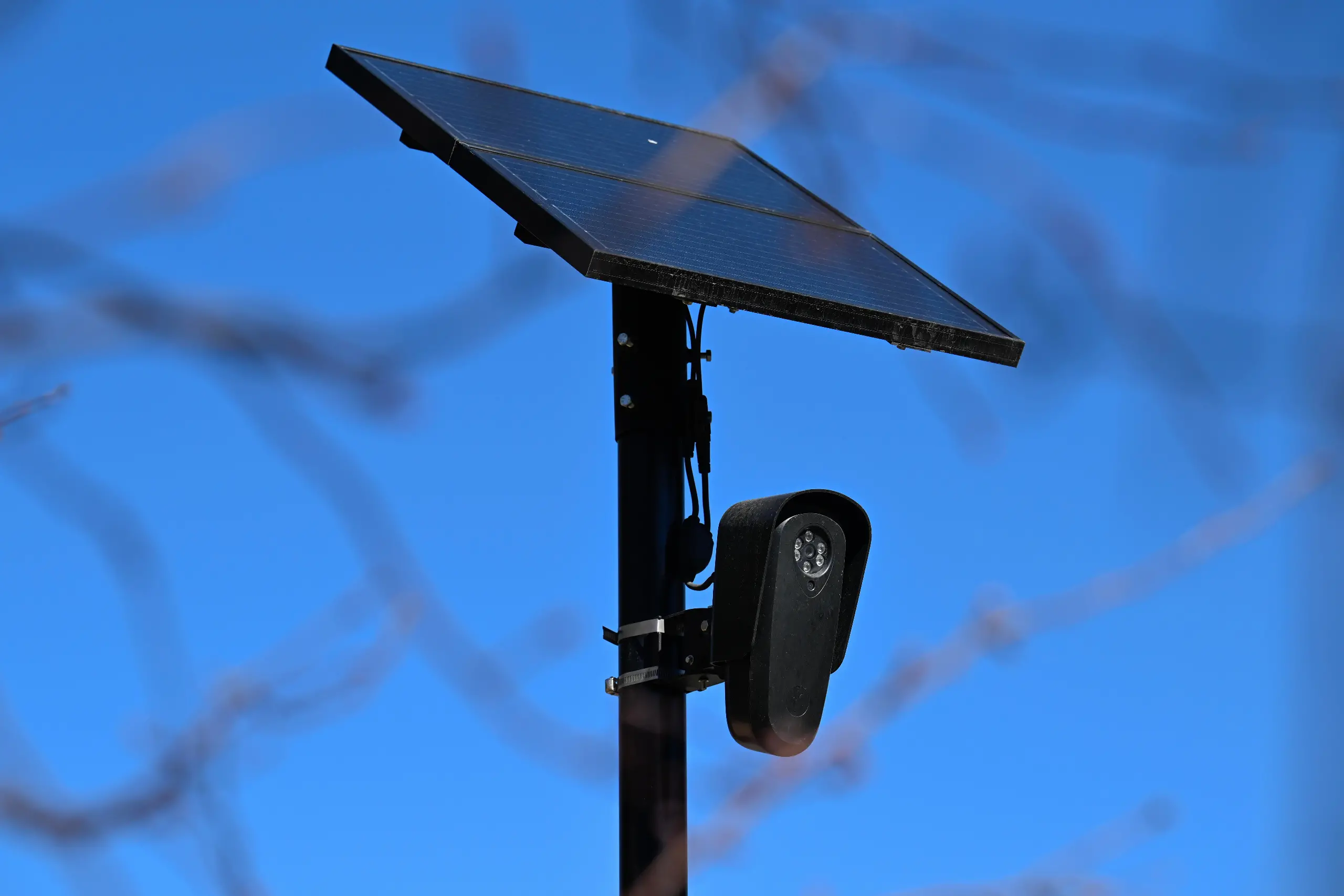 BOULDER, CO - MARCH 5:A Flock Safety license plate recognition camera is seen near the intersection of Marine Street and Arapahoe Avenue in Boulder on Thursday, March 5, 2026. (Photo by Matthew Jonas/MediaNews Group/Boulder Daily Camera via Getty Images)