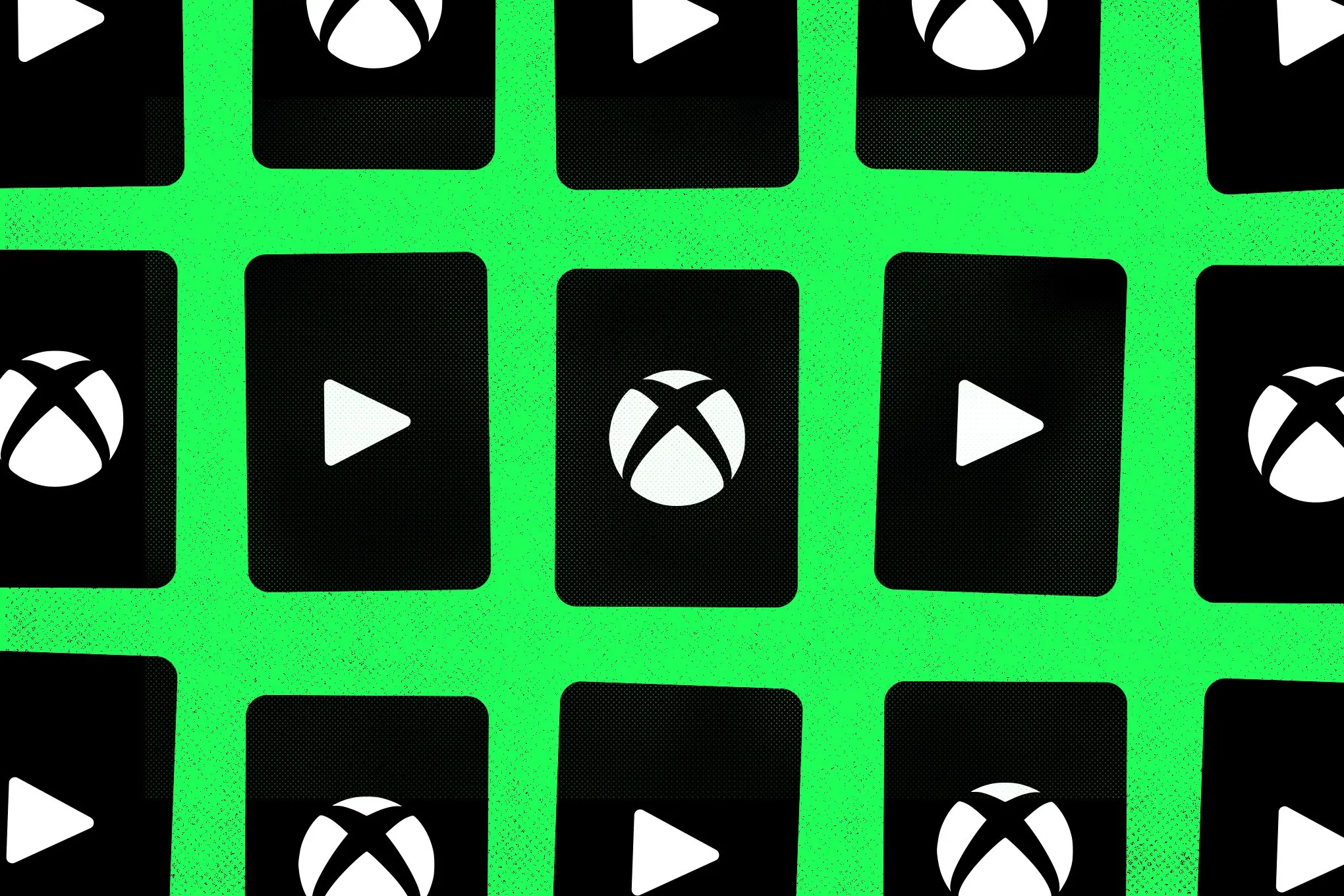 Illustration of Xbox and play logos