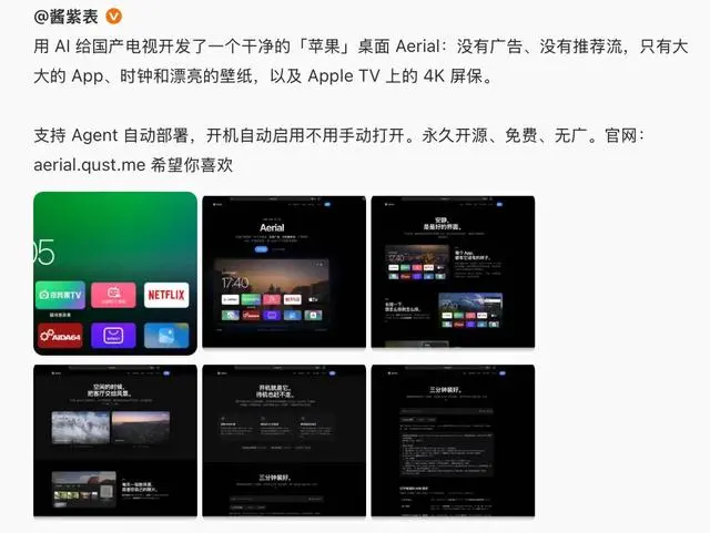 网友用AI爆改电视系统去广告