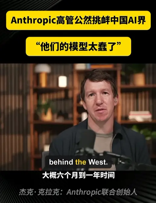 Anthropic联合创始人：中国AI落后西方半年 他们的模型太蠢了