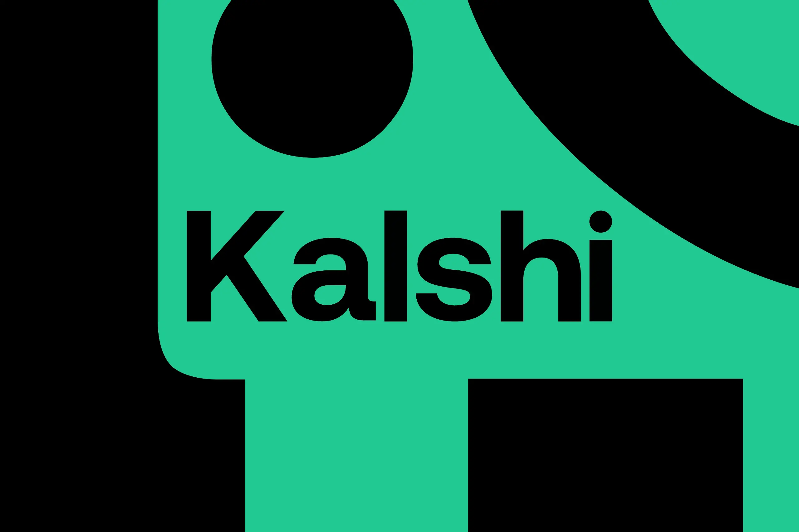 Kalshi logo on a green background.