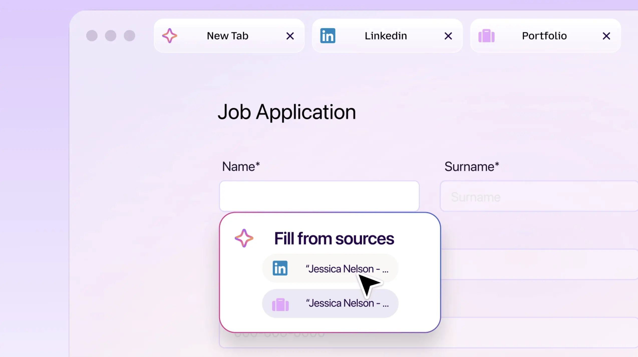 An image of AI form filling within Firefox’s Smart Window