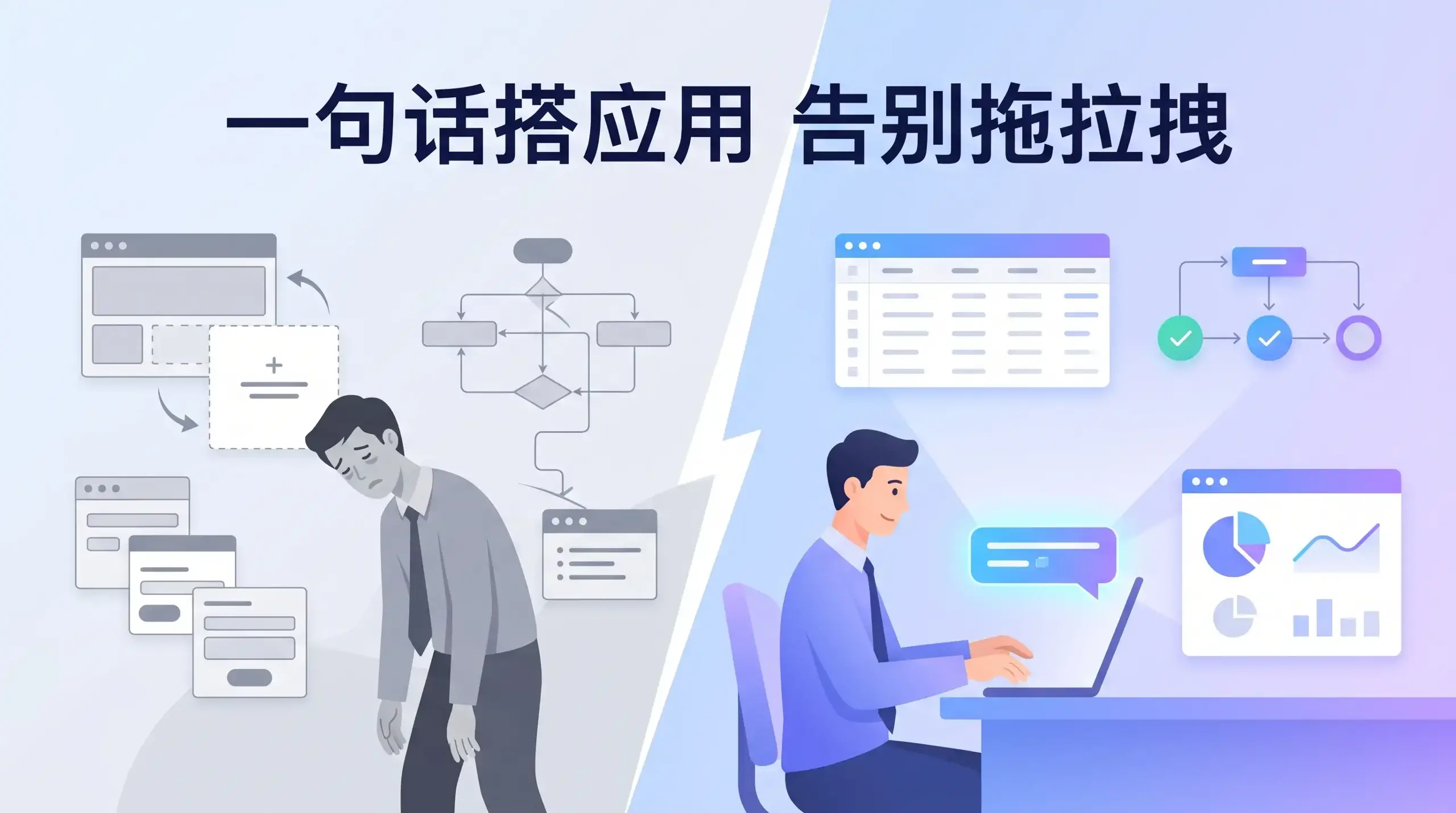 一句话搭应用,告别拖拉拽