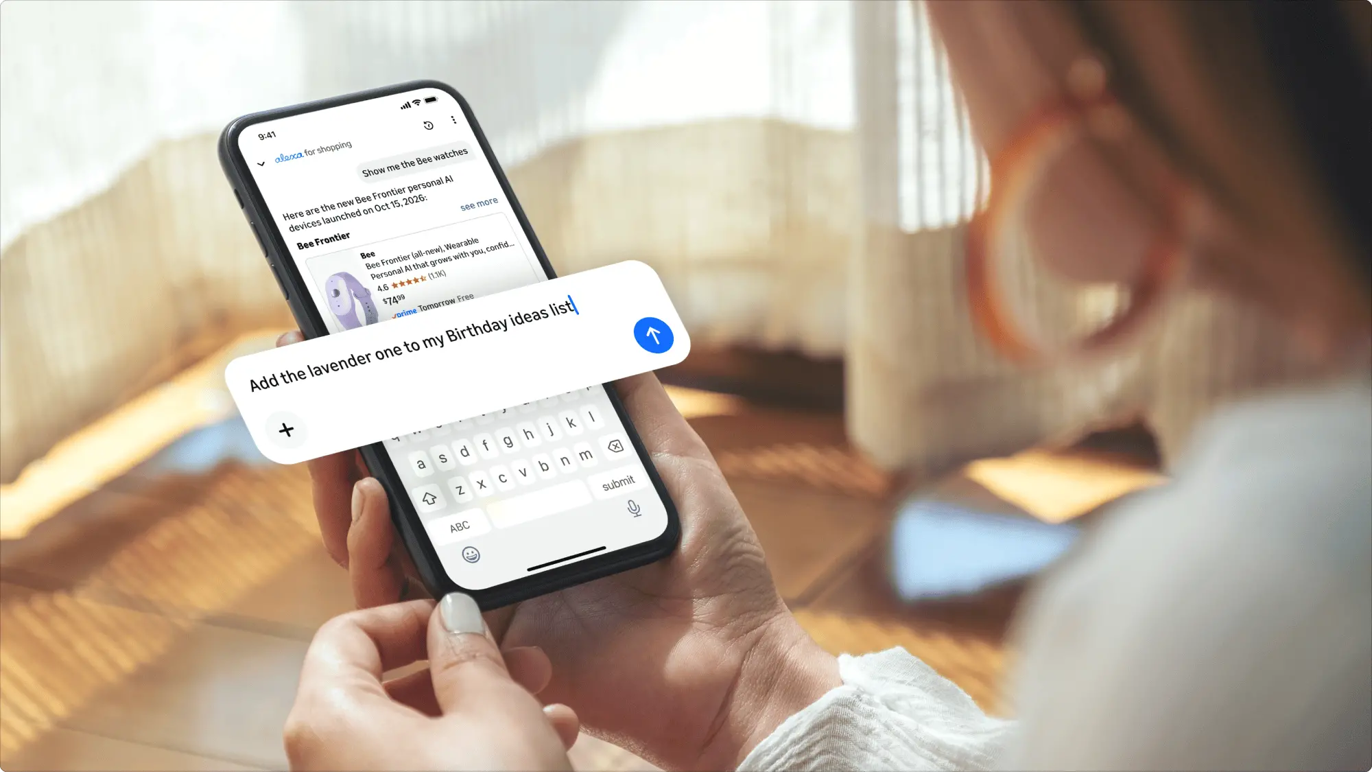 An image showing Alexa for Shopping on the Amazon app